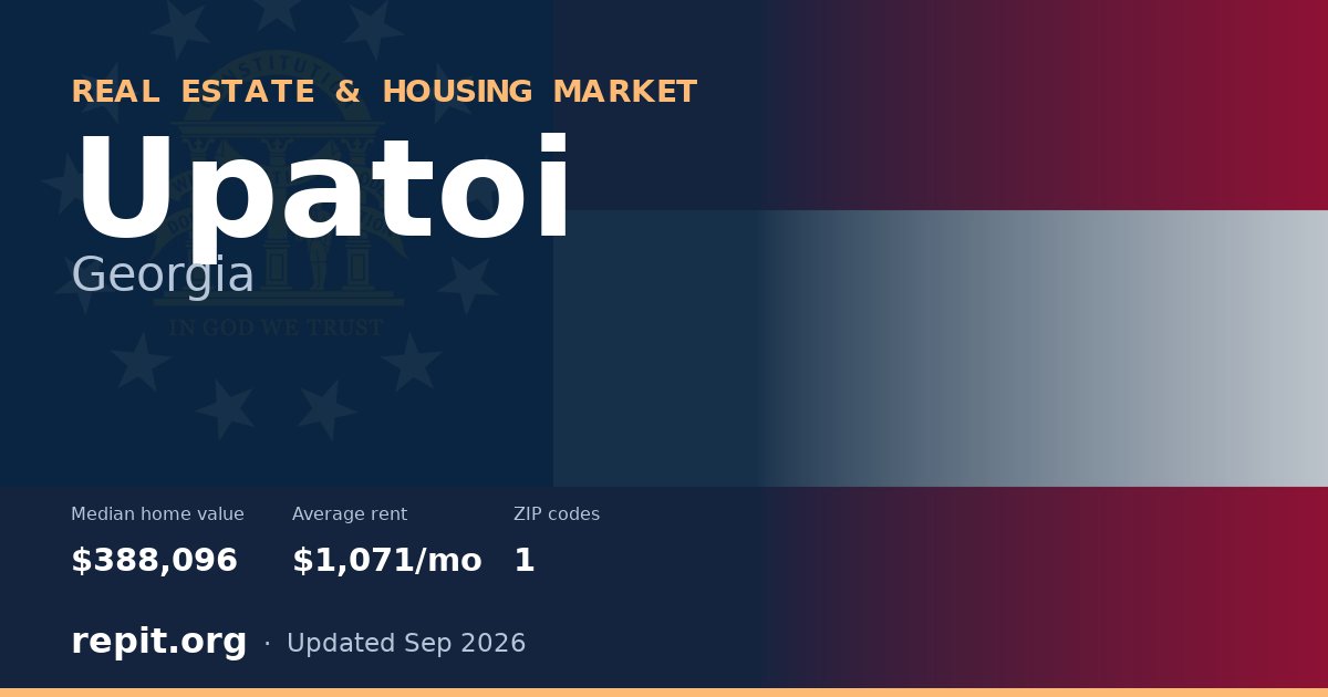 Upatoi, GA real estate and housing market — median home value $388,096, average rent $1,071/mo, 1 ZIP code
