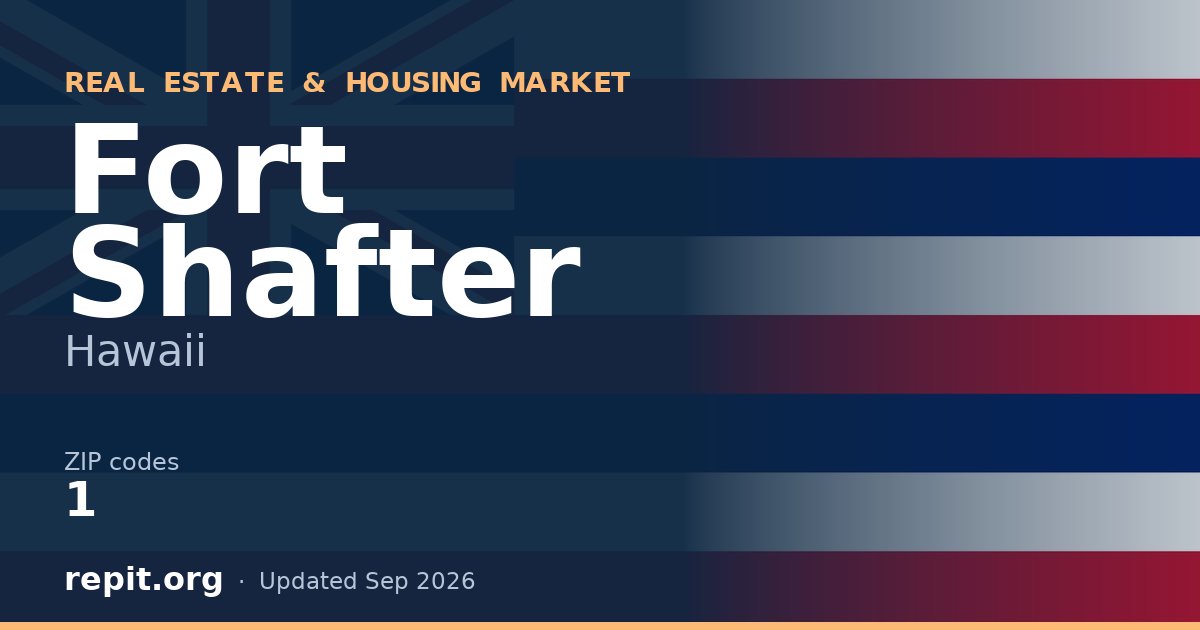 Fort Shafter, HI real estate and housing market — 1 ZIP code