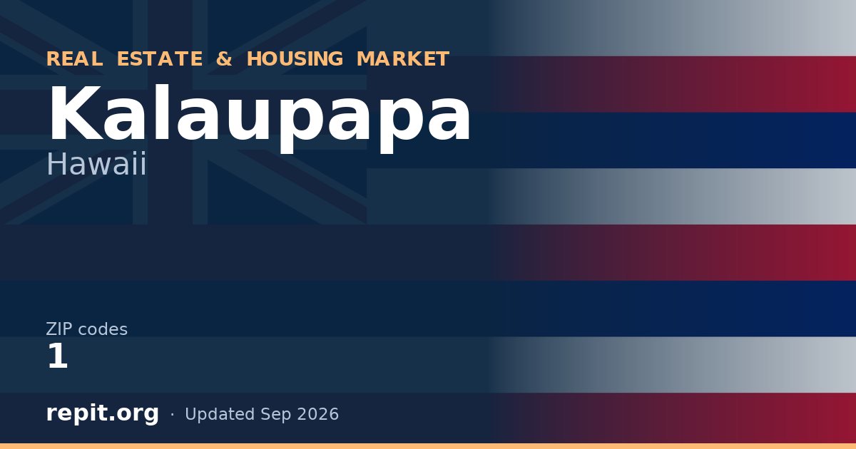Kalaupapa, HI real estate and housing market — 1 ZIP code