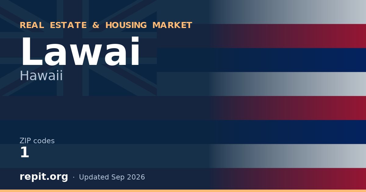 Lawai, HI real estate and housing market — 1 ZIP code