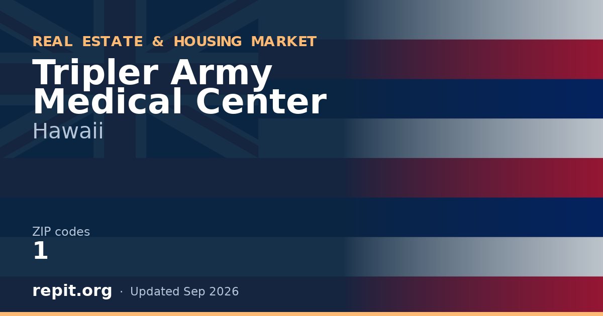 Tripler Army Medical Center, HI real estate and housing market — 1 ZIP code