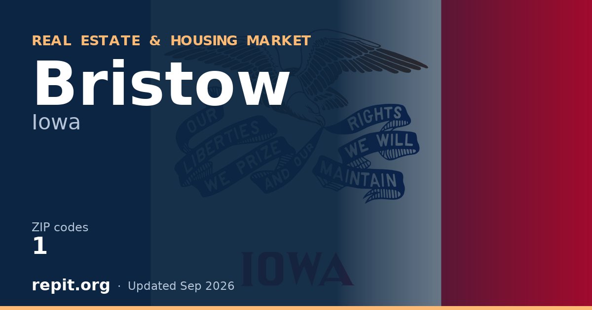 Bristow, IA real estate and housing market — 1 ZIP code