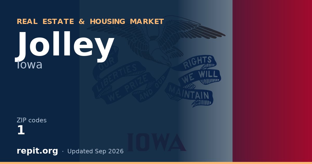 Jolley, IA real estate and housing market — 1 ZIP code