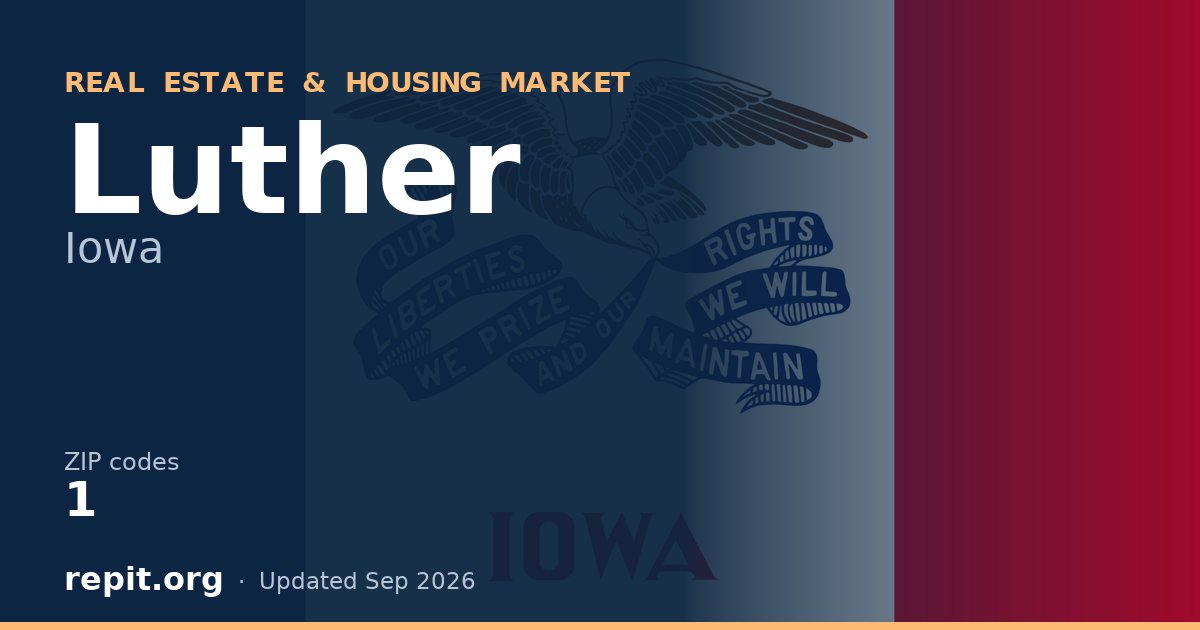 Luther, IA real estate and housing market — 1 ZIP code