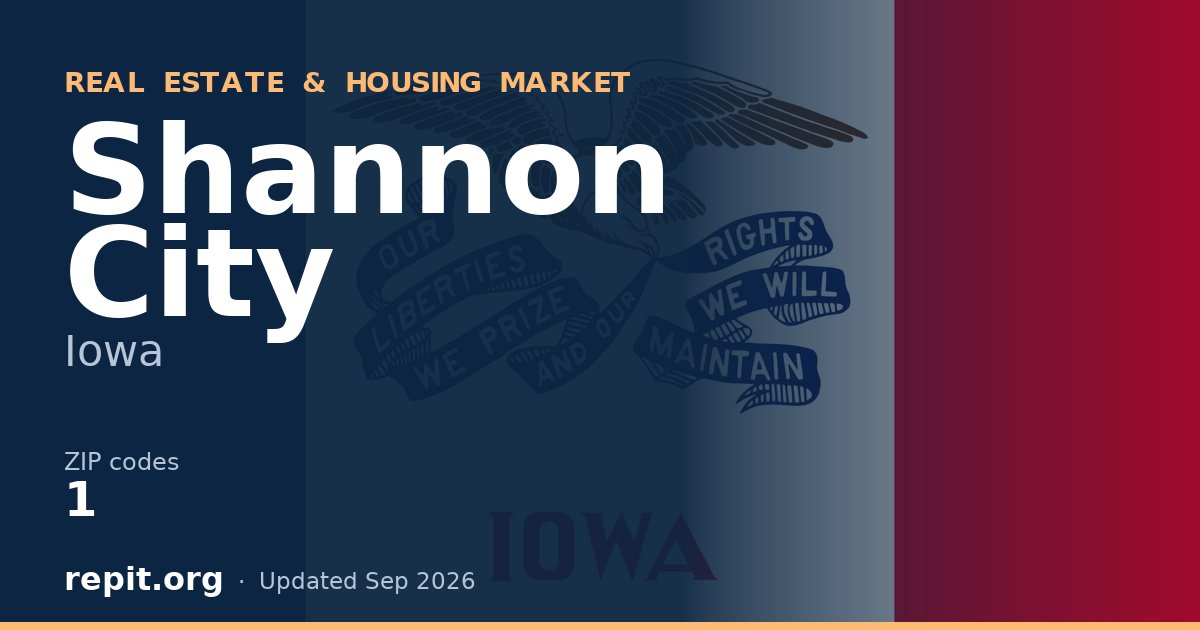 Shannon City, IA real estate and housing market — 1 ZIP code
