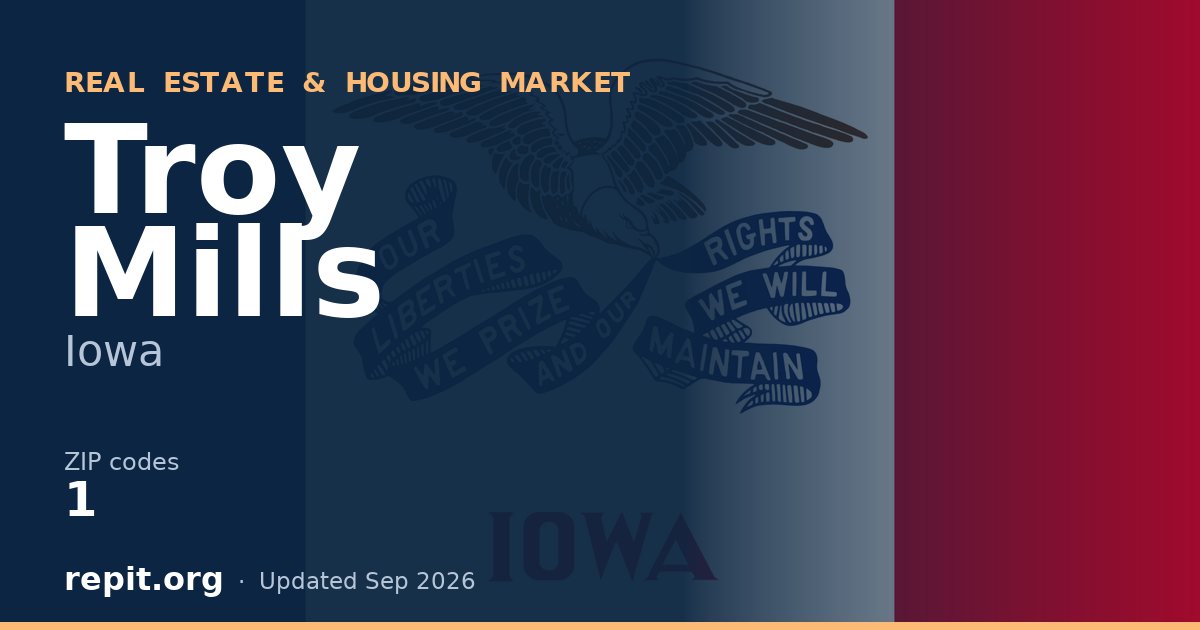 Troy Mills, IA real estate and housing market — 1 ZIP code