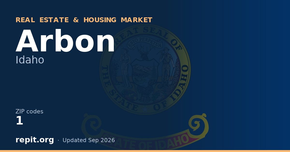 Arbon, ID real estate and housing market — 1 ZIP code
