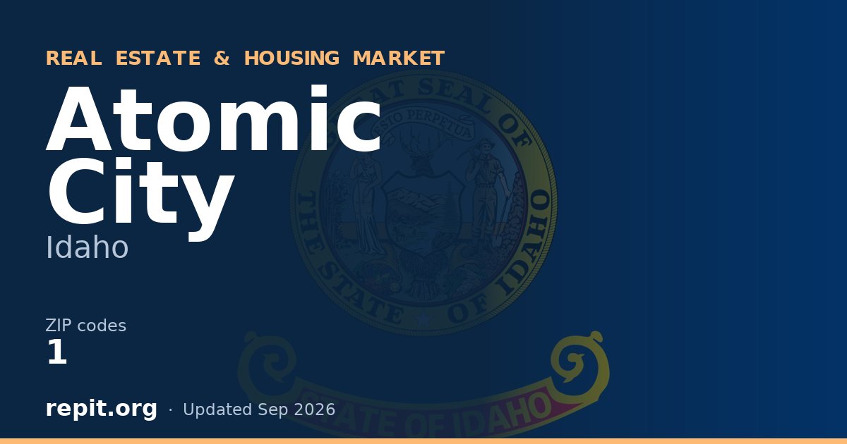 Atomic City, ID real estate and housing market — 1 ZIP code