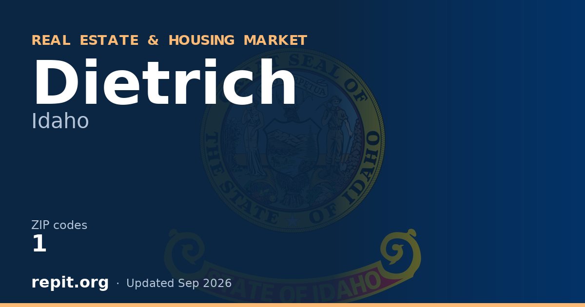 Dietrich, ID real estate and housing market — 1 ZIP code