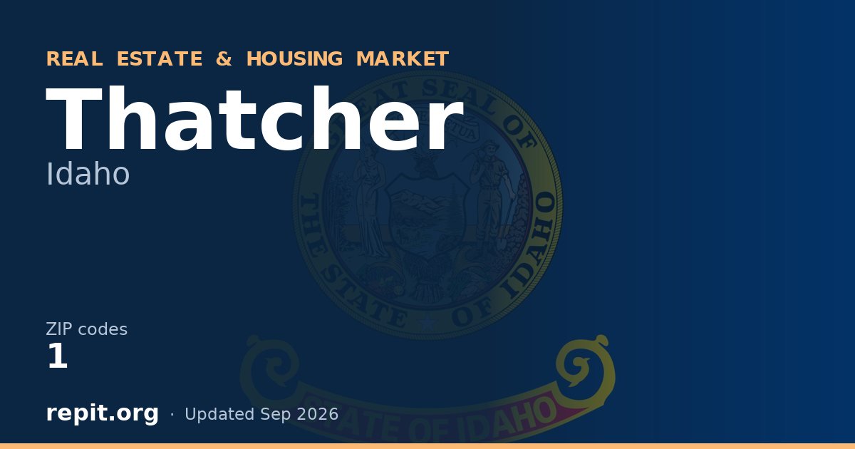 Thatcher, ID real estate and housing market — 1 ZIP code