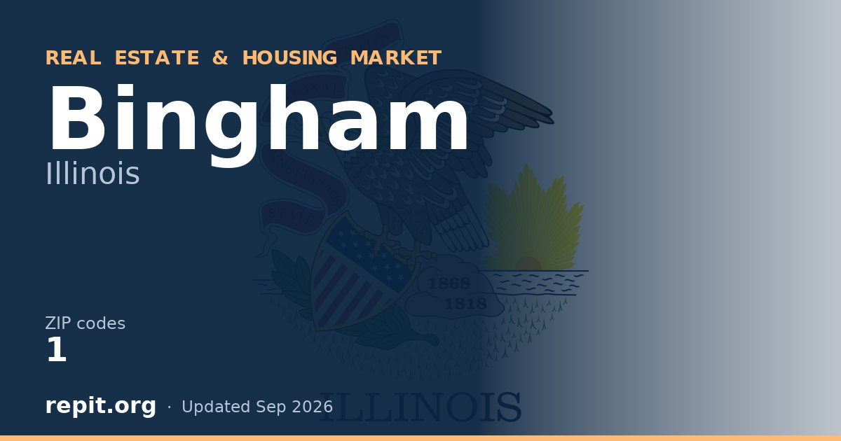 Bingham, IL real estate and housing market — 1 ZIP code