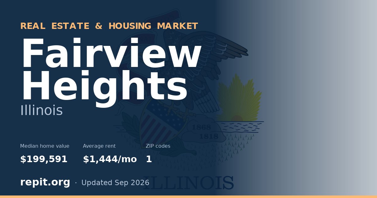 Fairview Heights, IL real estate and housing market — median home value $199,591, average rent $1,444/mo, 1 ZIP code