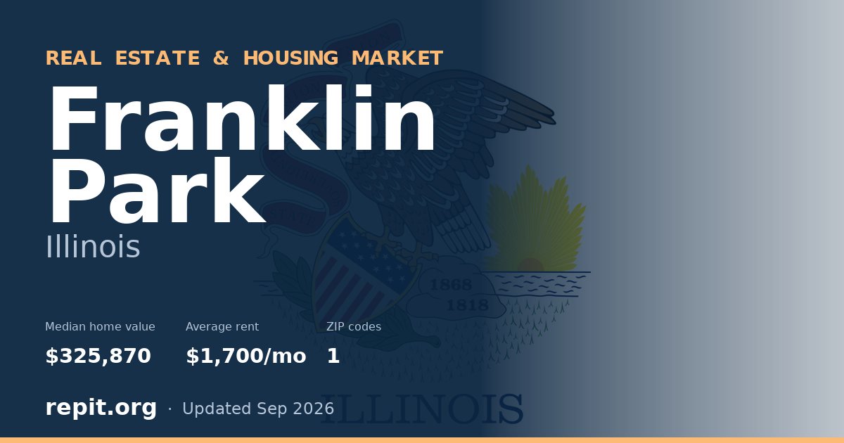 Franklin Park, IL real estate and housing market — median home value $325,870, average rent $1,700/mo, 1 ZIP code
