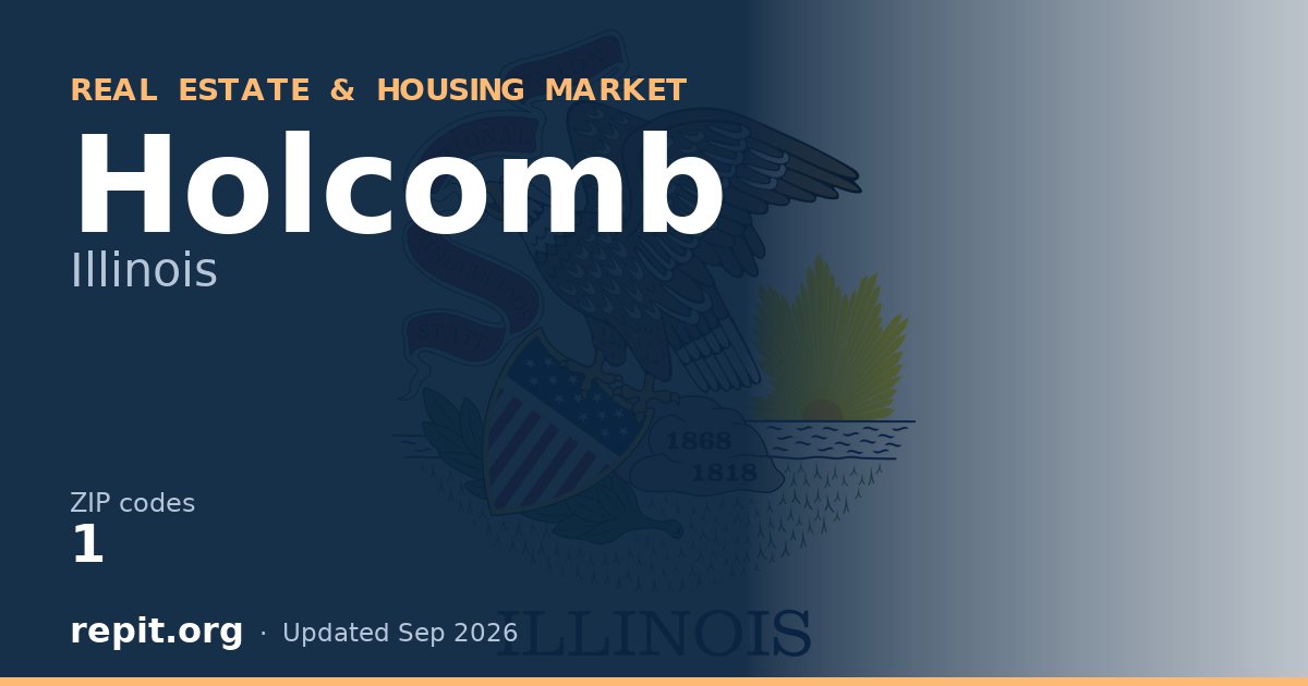 Holcomb, IL real estate and housing market — 1 ZIP code