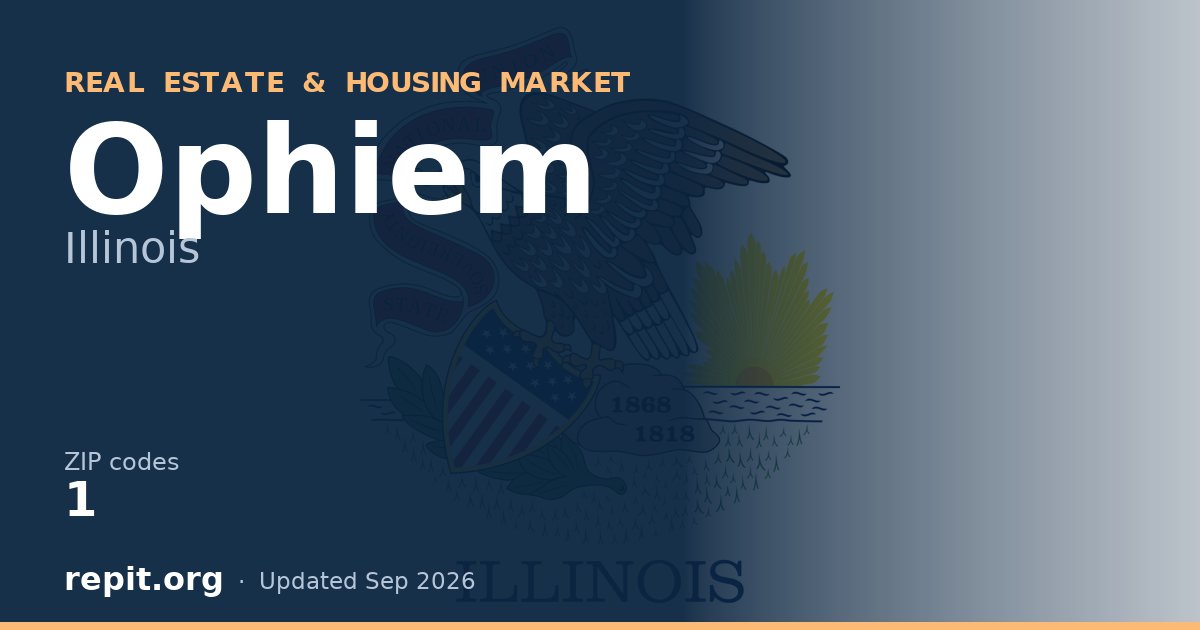 Ophiem, IL real estate and housing market — 1 ZIP code
