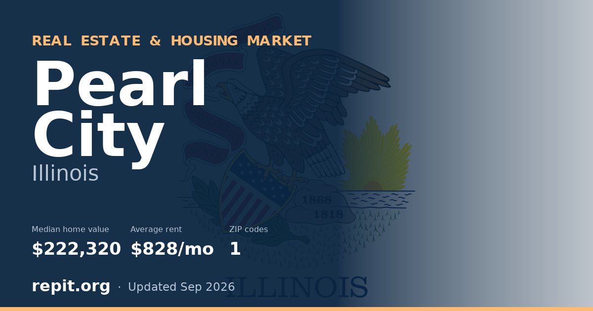 Pearl City, IL real estate and housing market — median home value $222,320, average rent $828/mo, 1 ZIP code