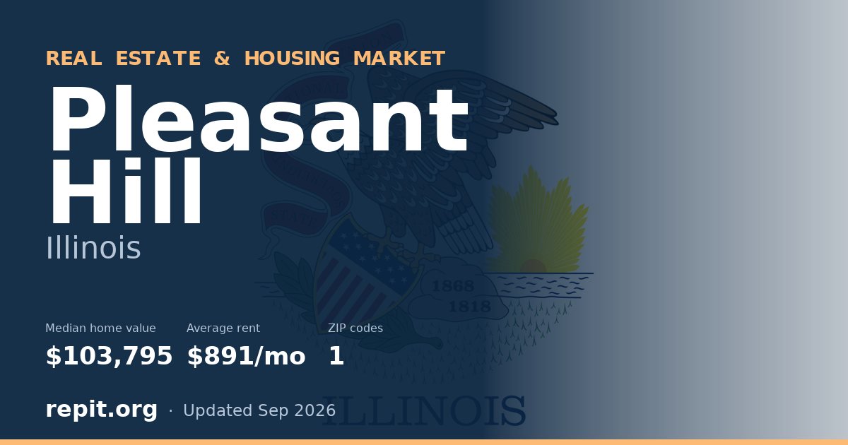 Pleasant Hill, IL real estate and housing market — median home value $103,795, average rent $891/mo, 1 ZIP code