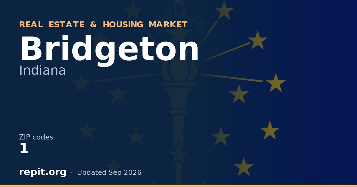 Bridgeton, IN real estate and housing market — 1 ZIP code