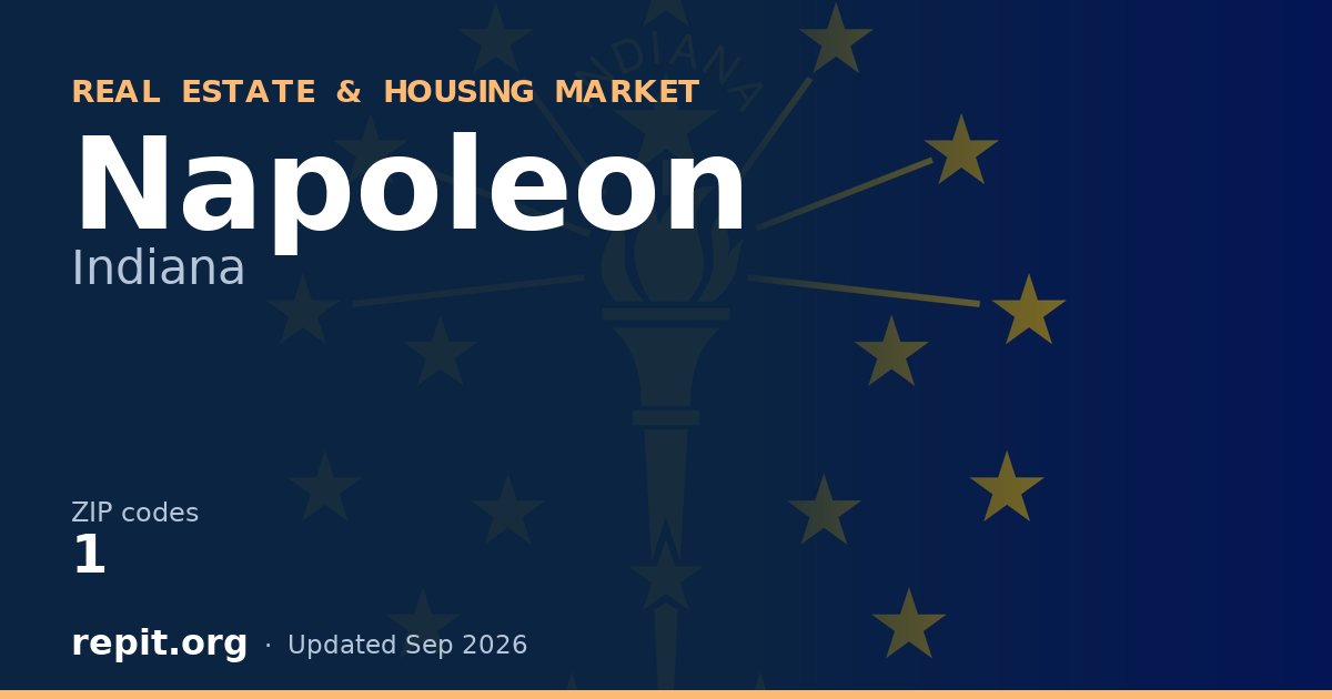Napoleon, IN real estate and housing market — 1 ZIP code