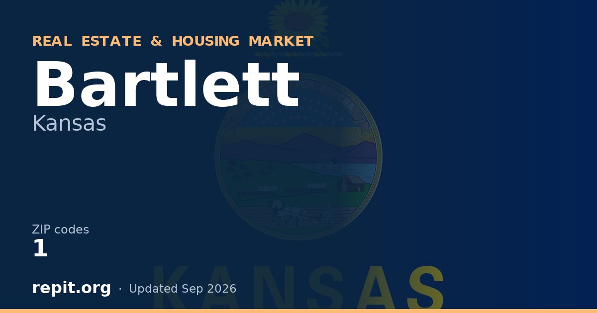 Bartlett, KS real estate and housing market — 1 ZIP code