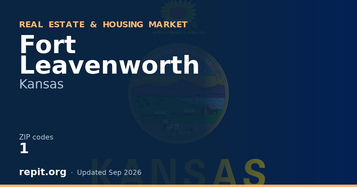 Fort Leavenworth, KS real estate and housing market — 1 ZIP code