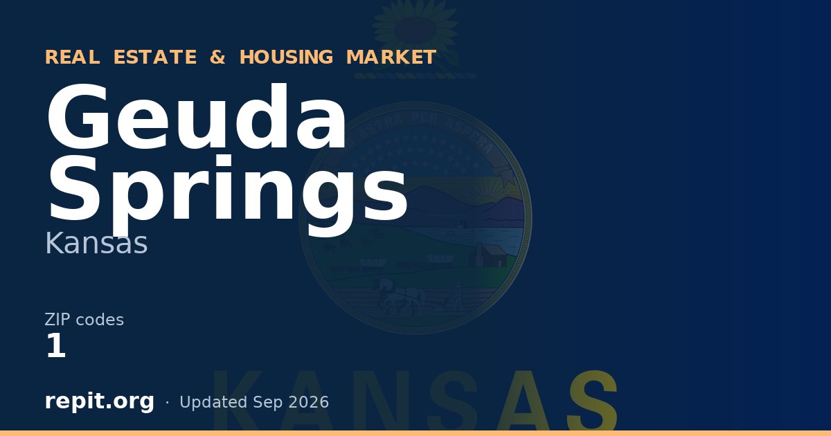 Geuda Springs, KS real estate and housing market — 1 ZIP code