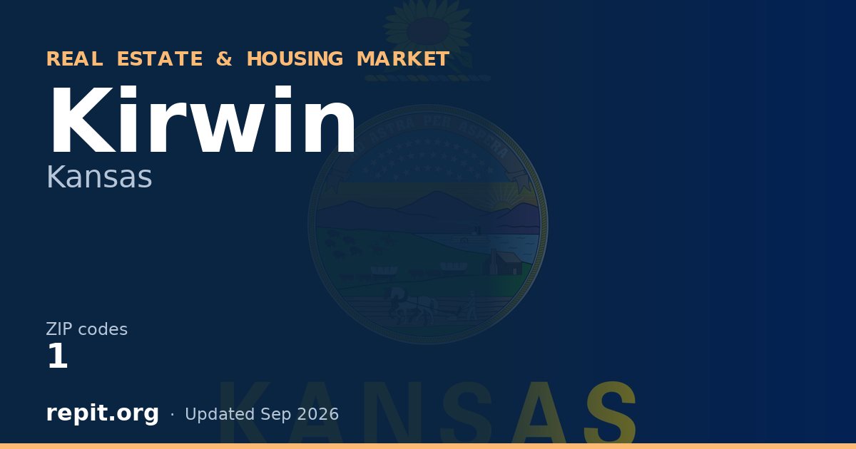 Kirwin, KS real estate and housing market — 1 ZIP code