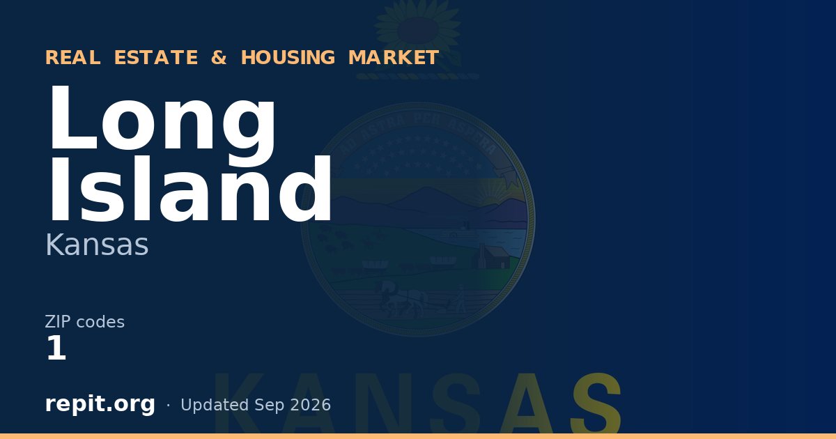 Long Island, KS real estate and housing market — 1 ZIP code