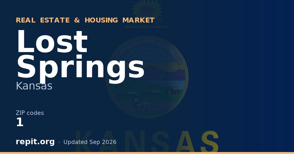 Lost Springs, KS real estate and housing market — 1 ZIP code
