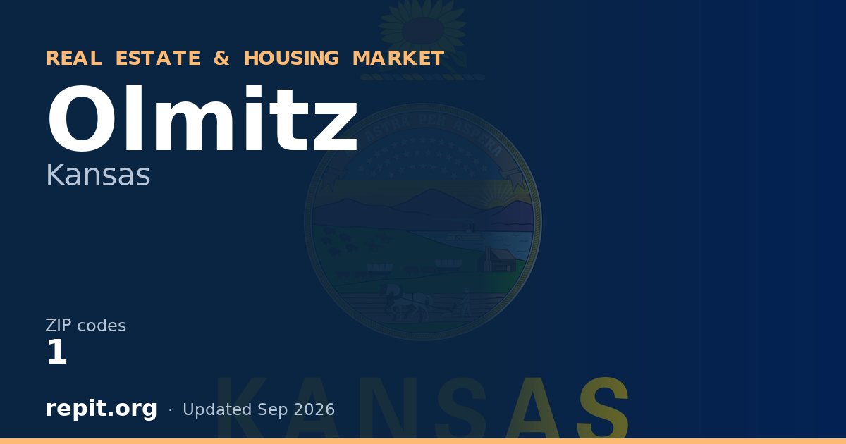 Olmitz, KS real estate and housing market — 1 ZIP code