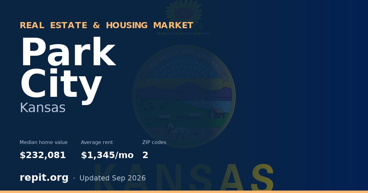 Park City, KS real estate and housing market — median home value $232,081, average rent $1,345/mo, 2 ZIP codes