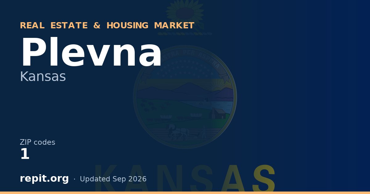 Plevna, KS real estate and housing market — 1 ZIP code