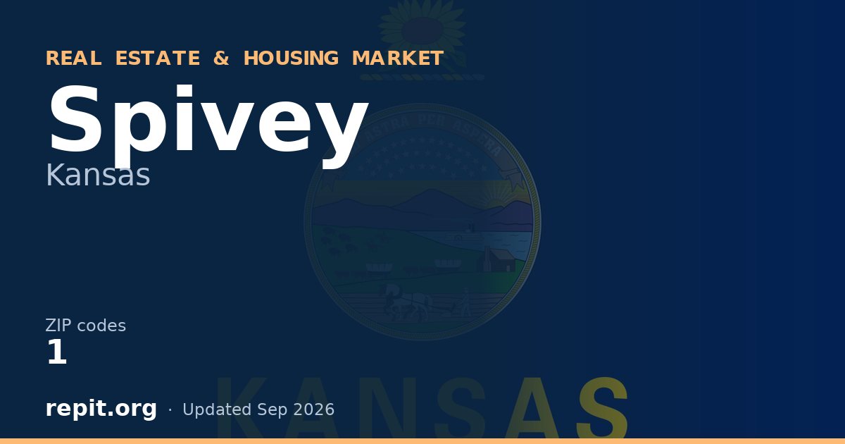 Spivey, KS real estate and housing market — 1 ZIP code