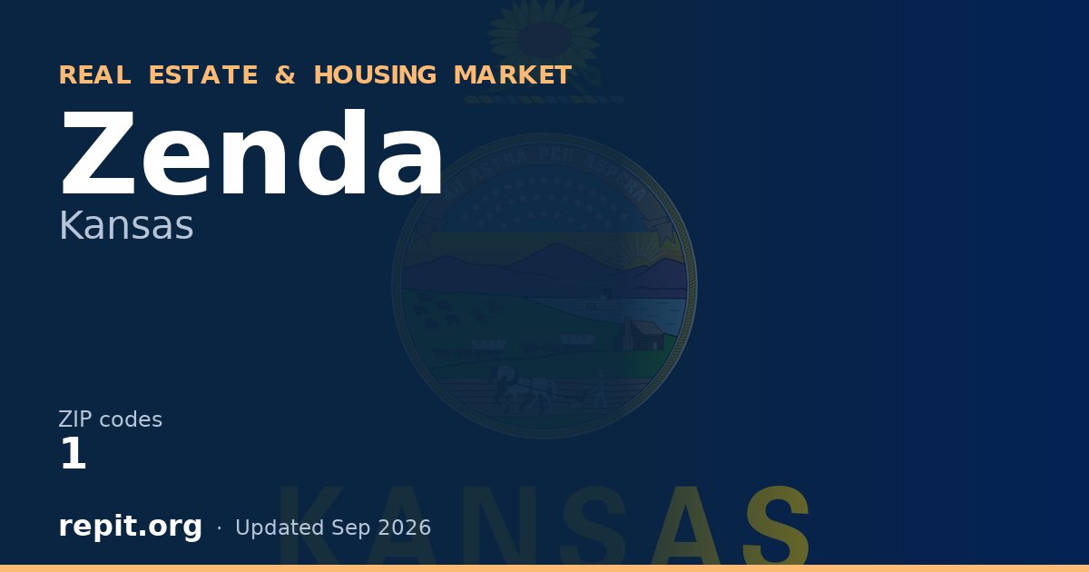 Zenda, KS real estate and housing market — 1 ZIP code