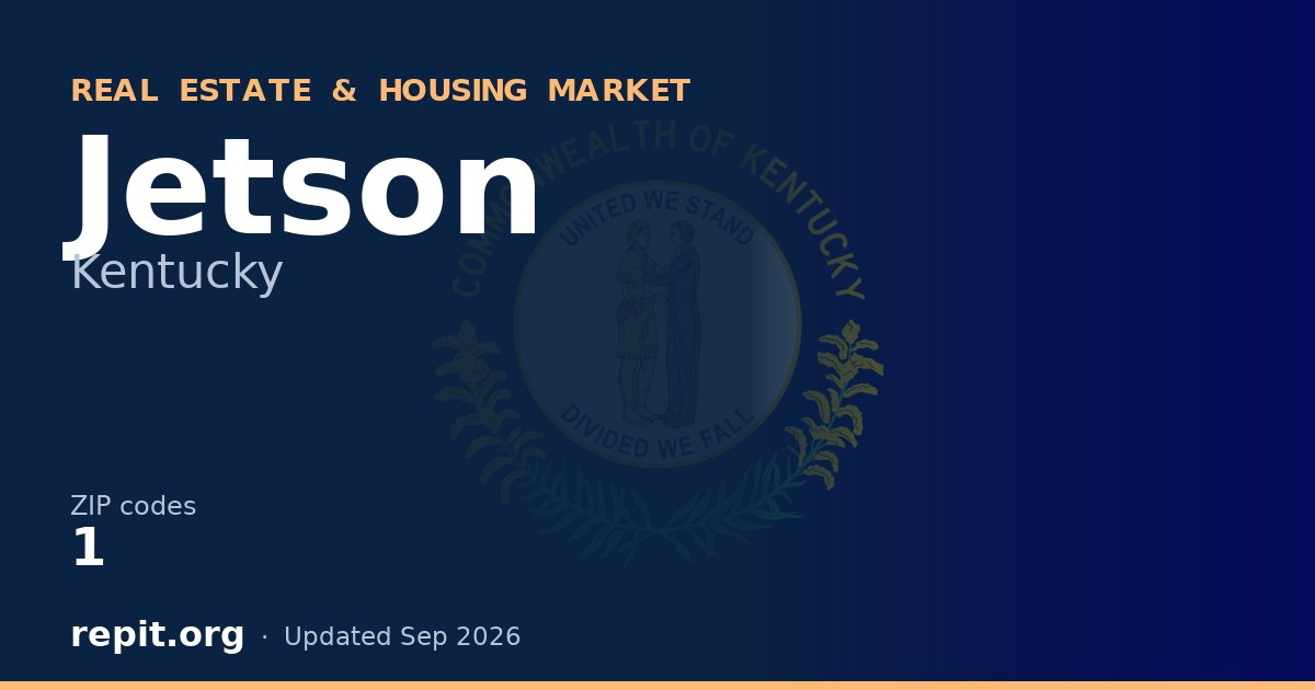 Jetson, KY real estate and housing market — 1 ZIP code