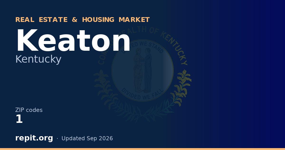 Keaton, KY real estate and housing market — 1 ZIP code