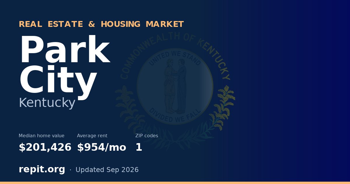 Park City, KY real estate and housing market — median home value $201,426, average rent $954/mo, 1 ZIP code