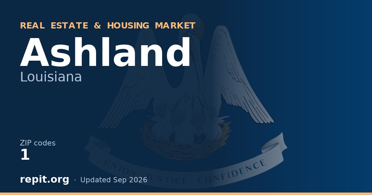 Ashland, LA real estate and housing market — 1 ZIP code