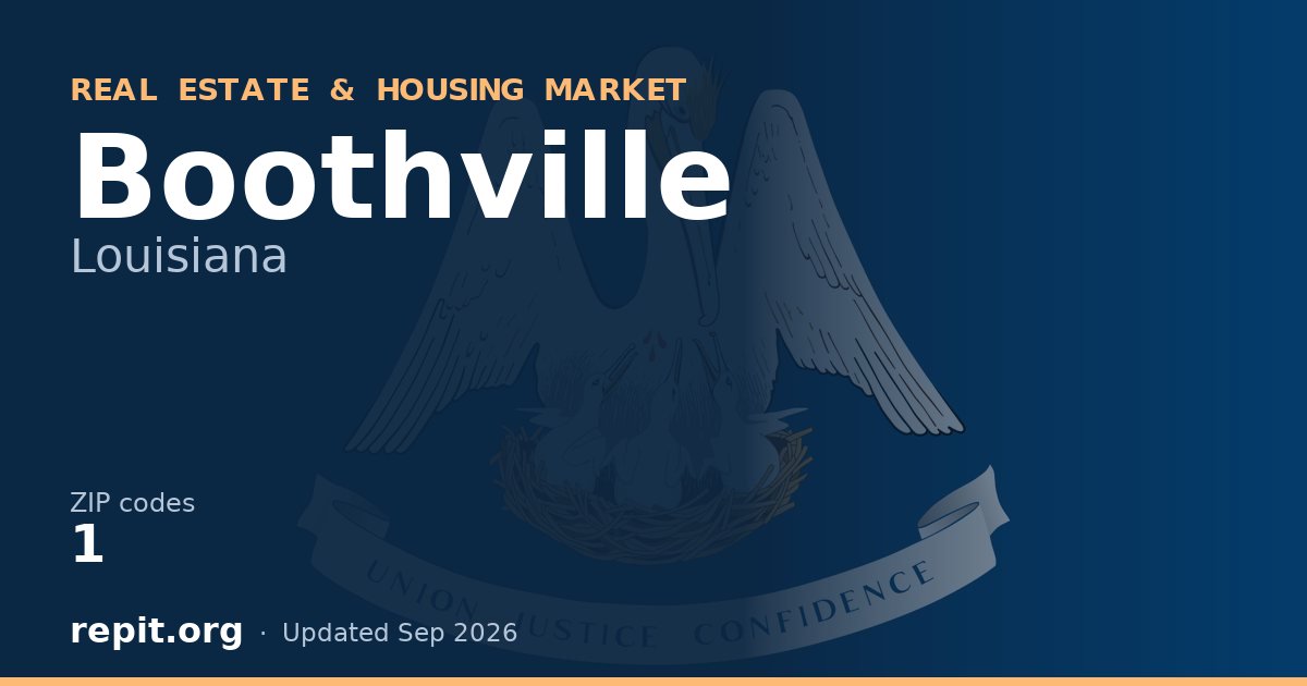 Boothville, LA real estate and housing market — 1 ZIP code