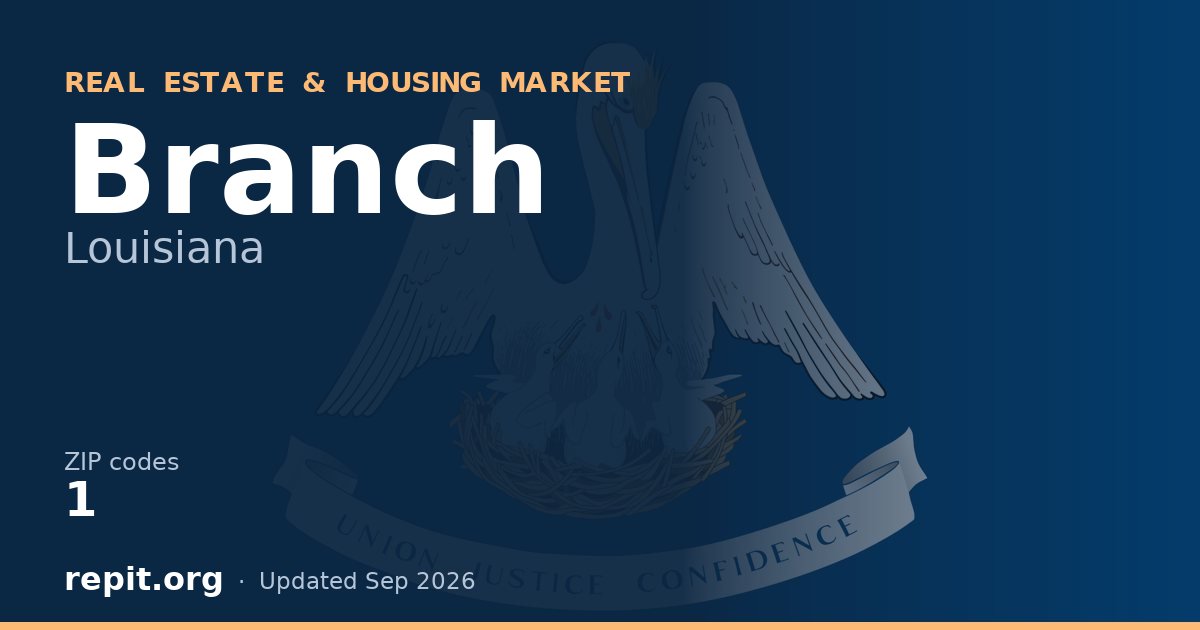 Branch, LA real estate and housing market — 1 ZIP code