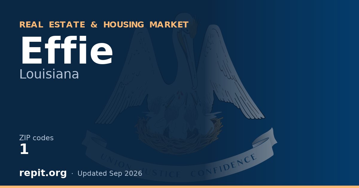 Effie, LA real estate and housing market — 1 ZIP code