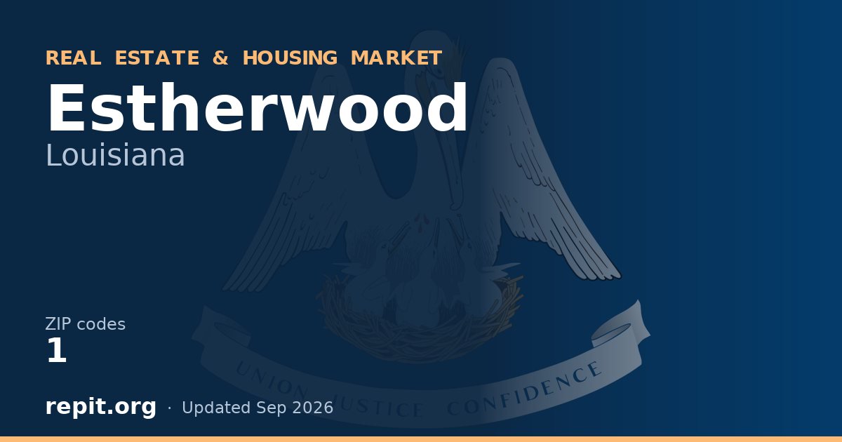 Estherwood, LA real estate and housing market — 1 ZIP code