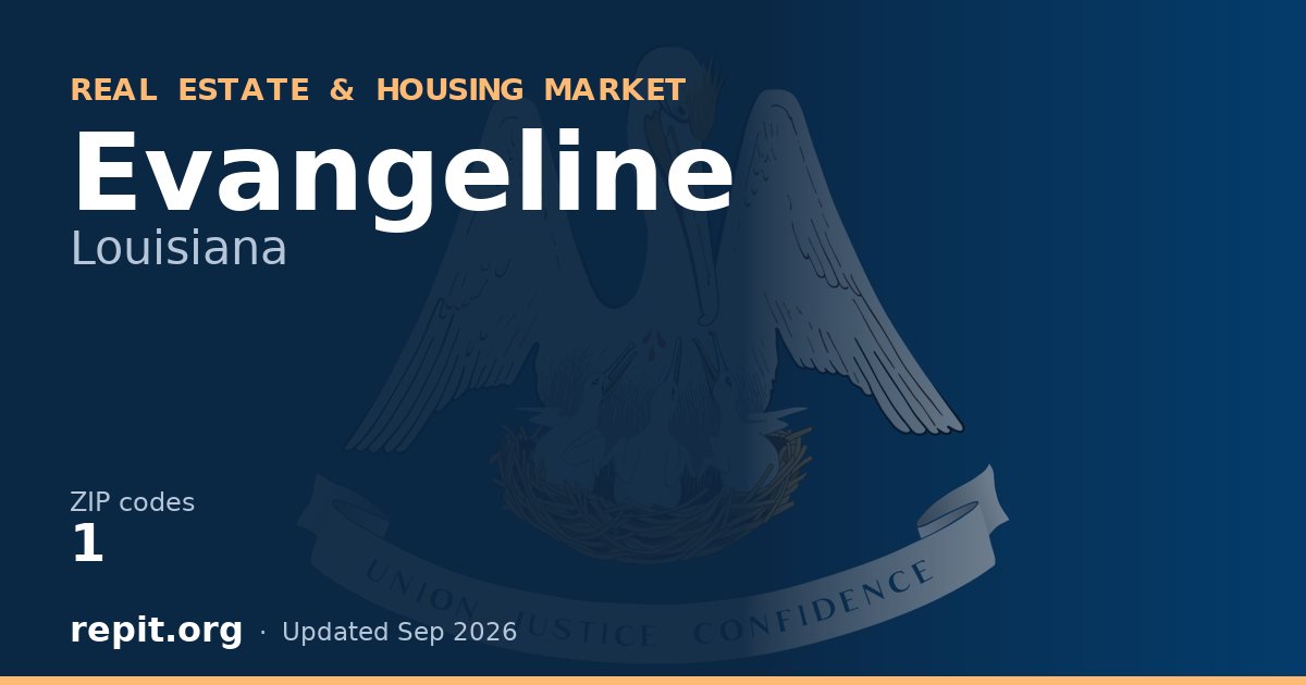 Evangeline, LA real estate and housing market — 1 ZIP code