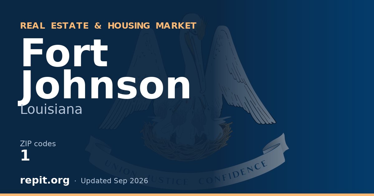 Fort Johnson, LA real estate and housing market — 1 ZIP code
