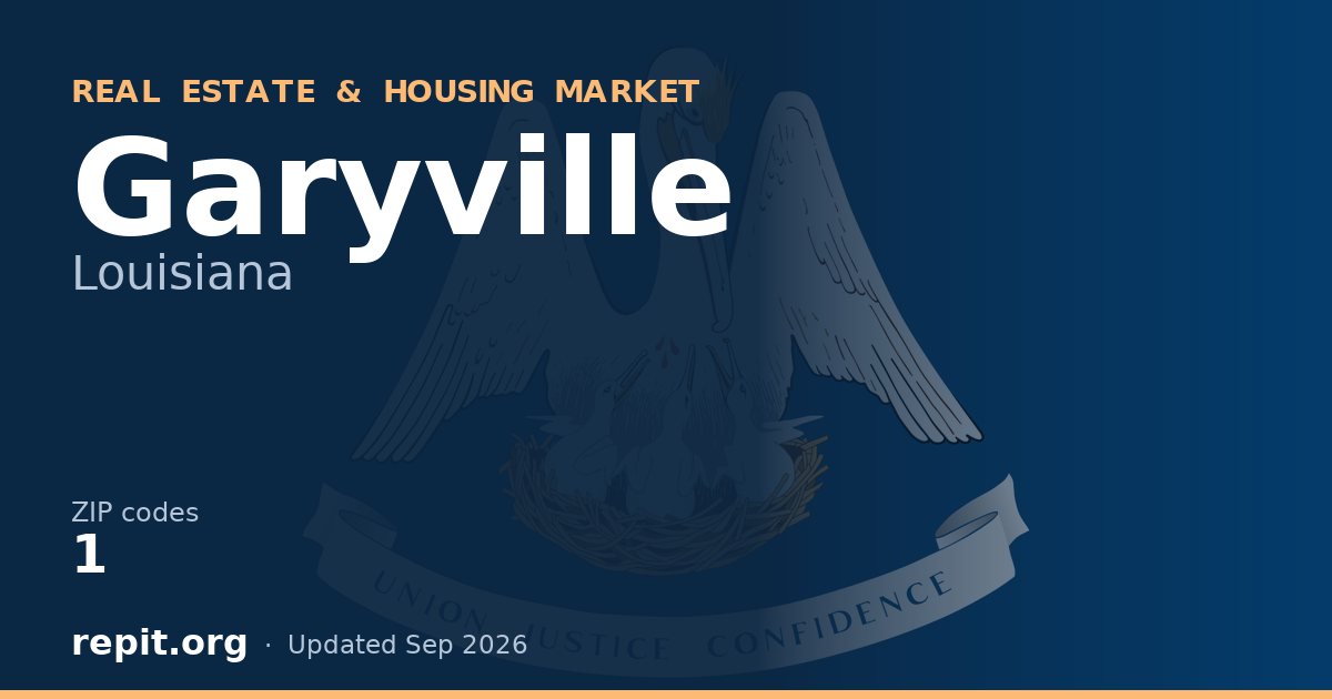 Garyville, LA real estate and housing market — 1 ZIP code
