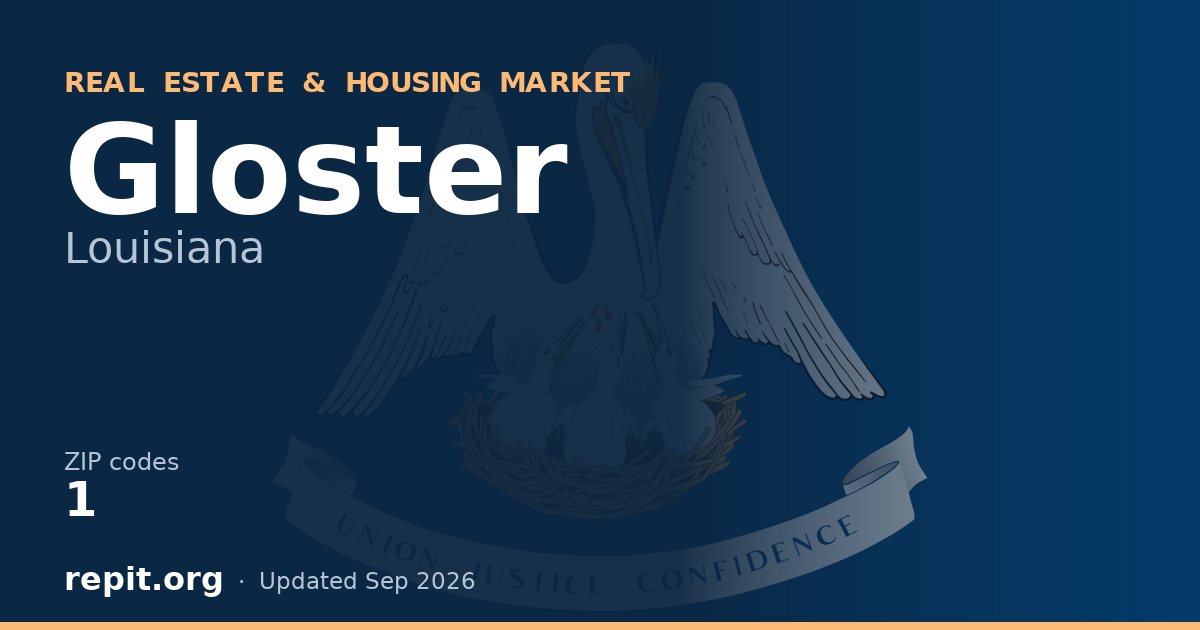 Gloster, LA real estate and housing market — 1 ZIP code