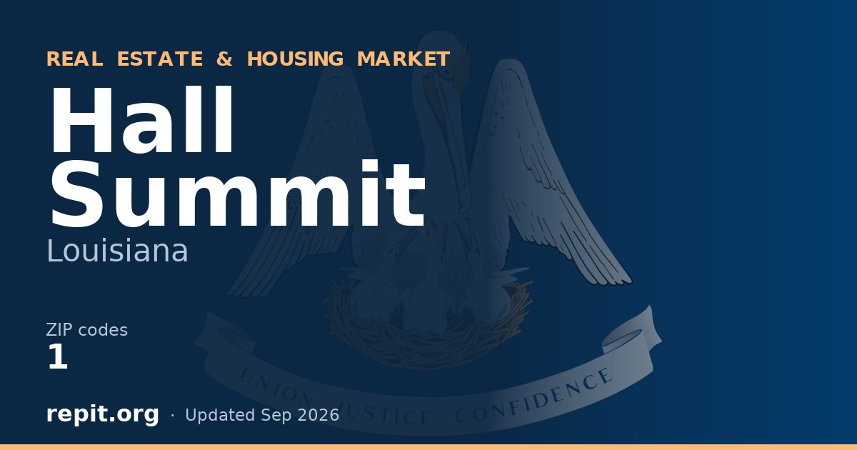 Hall Summit, LA real estate and housing market — 1 ZIP code