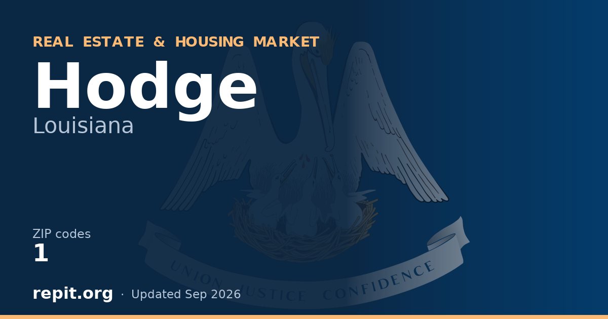 Hodge, LA real estate and housing market — 1 ZIP code