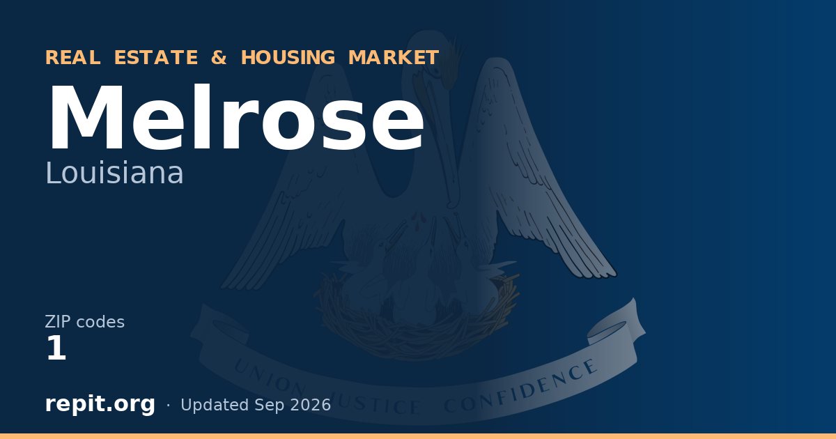 Melrose, LA real estate and housing market — 1 ZIP code