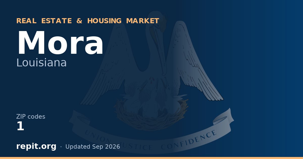 Mora, LA real estate and housing market — 1 ZIP code